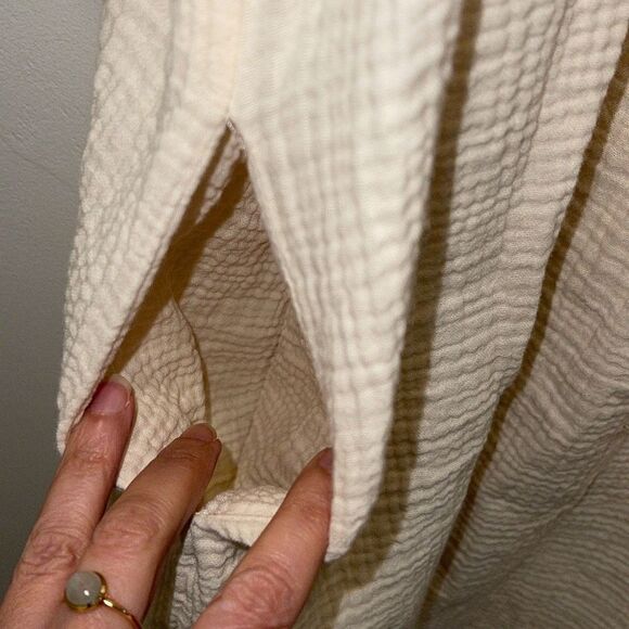 Aura‎ Boho Square Neck Gauze Drop The Act Mini Dress Cream Medium - Picture 5 of 10